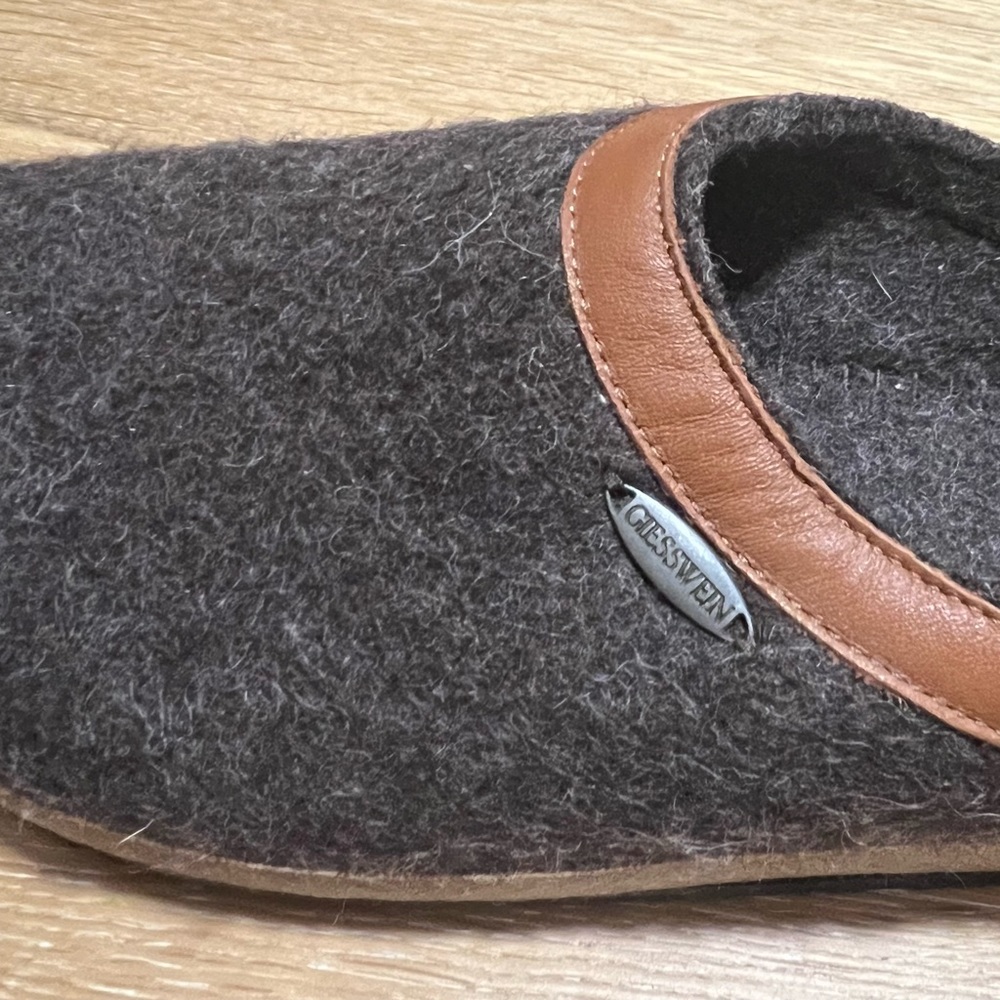 Women’s Geisswein Chamereau Gray Wool Felt Slipper Clogs Size 39 EU US Size 8 - Picture 6 of 8